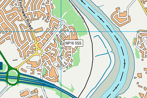 NP16 5SS map - OS VectorMap District (Ordnance Survey)