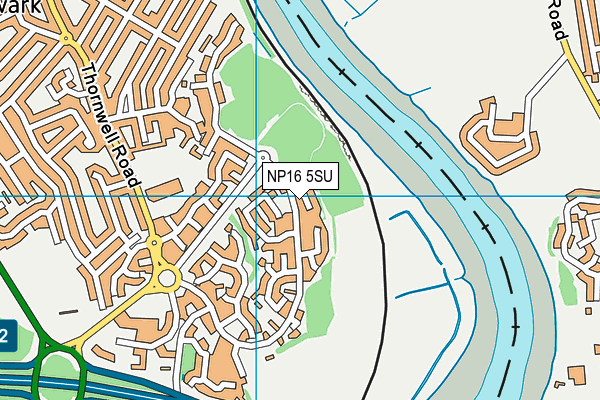 NP16 5SU map - OS VectorMap District (Ordnance Survey)