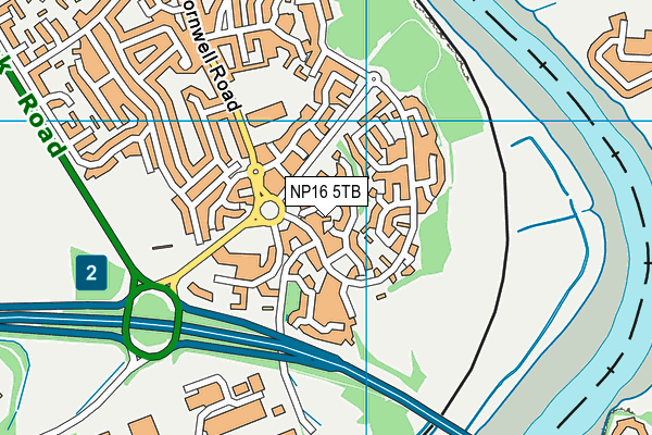 NP16 5TB map - OS VectorMap District (Ordnance Survey)