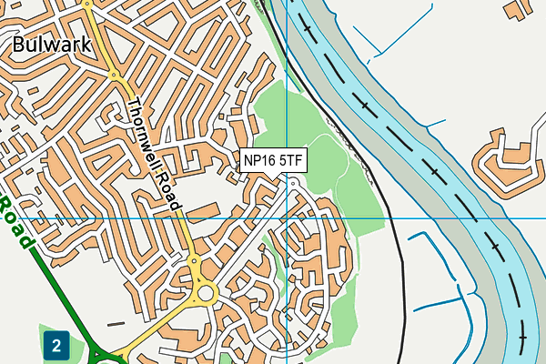 NP16 5TF map - OS VectorMap District (Ordnance Survey)