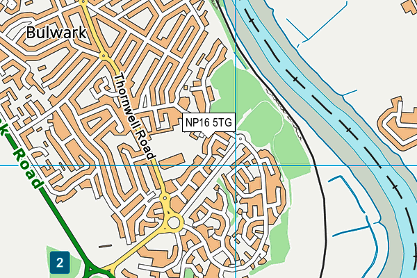 NP16 5TG map - OS VectorMap District (Ordnance Survey)