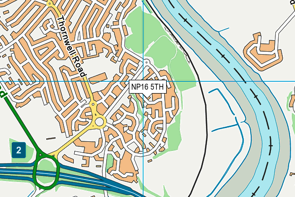NP16 5TH map - OS VectorMap District (Ordnance Survey)