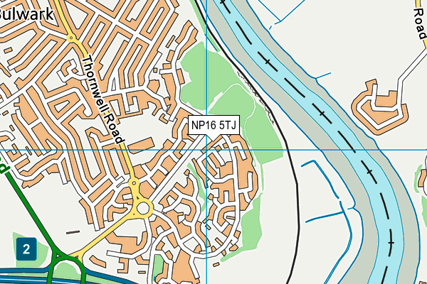 NP16 5TJ map - OS VectorMap District (Ordnance Survey)