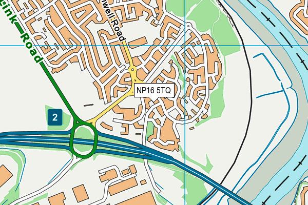 NP16 5TQ map - OS VectorMap District (Ordnance Survey)
