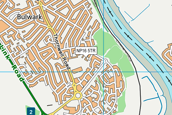 NP16 5TR map - OS VectorMap District (Ordnance Survey)