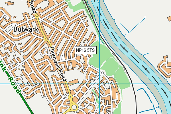 NP16 5TS map - OS VectorMap District (Ordnance Survey)