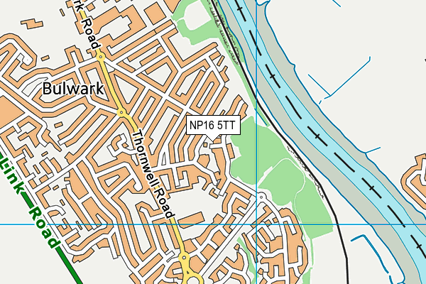 NP16 5TT map - OS VectorMap District (Ordnance Survey)