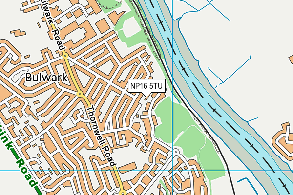 NP16 5TU map - OS VectorMap District (Ordnance Survey)