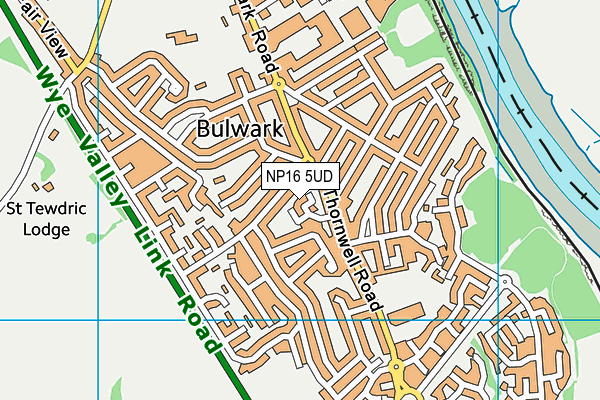 NP16 5UD map - OS VectorMap District (Ordnance Survey)