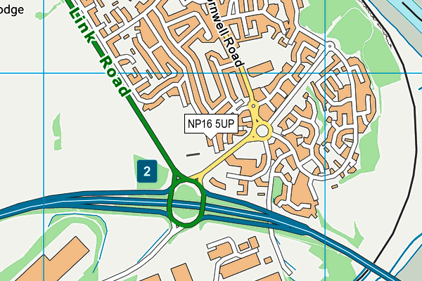 NP16 5UP map - OS VectorMap District (Ordnance Survey)