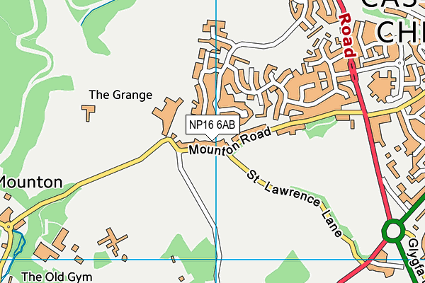 NP16 6AB map - OS VectorMap District (Ordnance Survey)