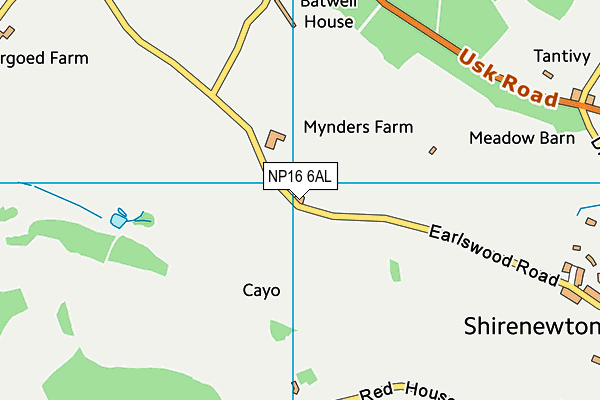 NP16 6AL map - OS VectorMap District (Ordnance Survey)