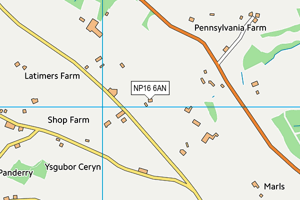 NP16 6AN map - OS VectorMap District (Ordnance Survey)