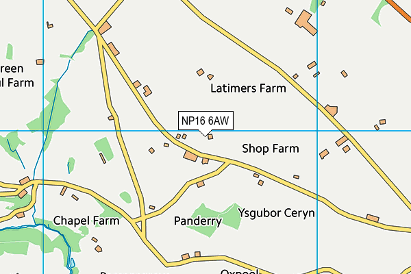 NP16 6AW map - OS VectorMap District (Ordnance Survey)