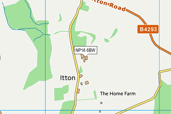 NP16 6BW map - OS VectorMap District (Ordnance Survey)