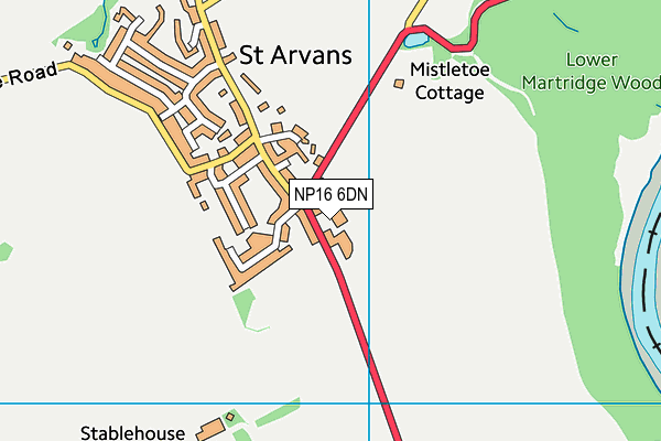 NP16 6DN map - OS VectorMap District (Ordnance Survey)