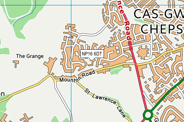 NP16 6DT map - OS VectorMap District (Ordnance Survey)