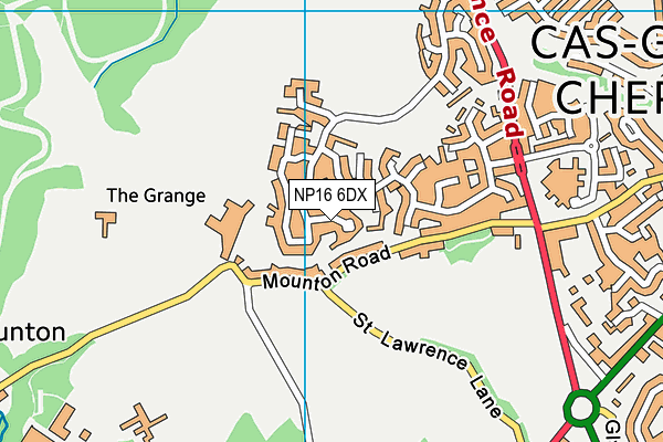 NP16 6DX map - OS VectorMap District (Ordnance Survey)