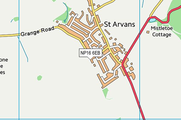 NP16 6EB map - OS VectorMap District (Ordnance Survey)