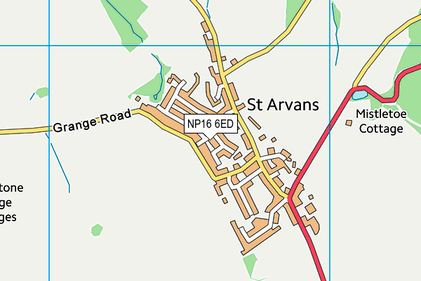 NP16 6ED map - OS VectorMap District (Ordnance Survey)