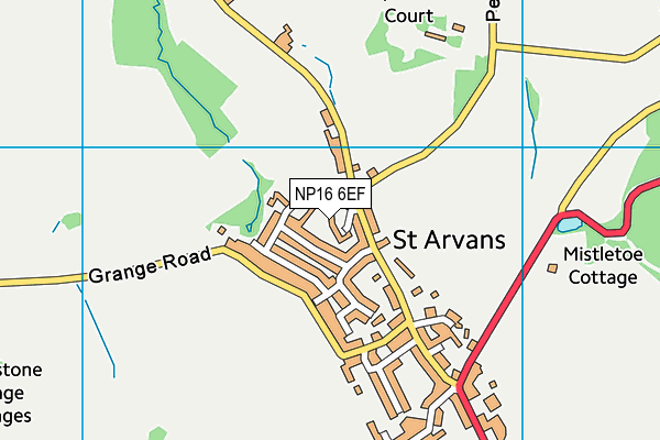 NP16 6EF map - OS VectorMap District (Ordnance Survey)