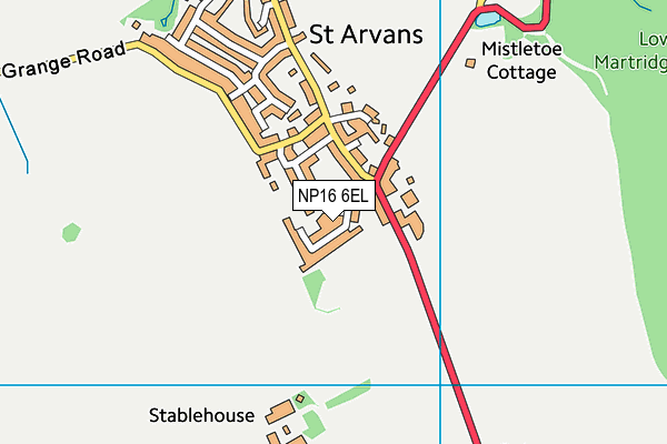 NP16 6EL map - OS VectorMap District (Ordnance Survey)