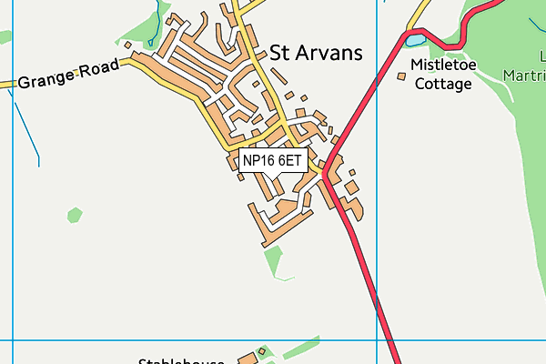 NP16 6ET map - OS VectorMap District (Ordnance Survey)