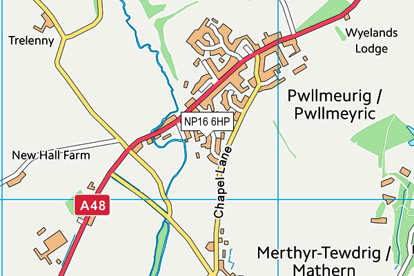 NP16 6HP map - OS VectorMap District (Ordnance Survey)