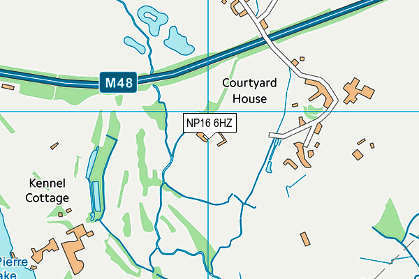 NP16 6HZ map - OS VectorMap District (Ordnance Survey)