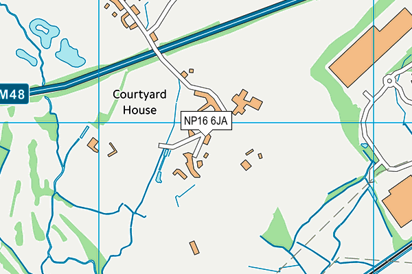 NP16 6JA map - OS VectorMap District (Ordnance Survey)