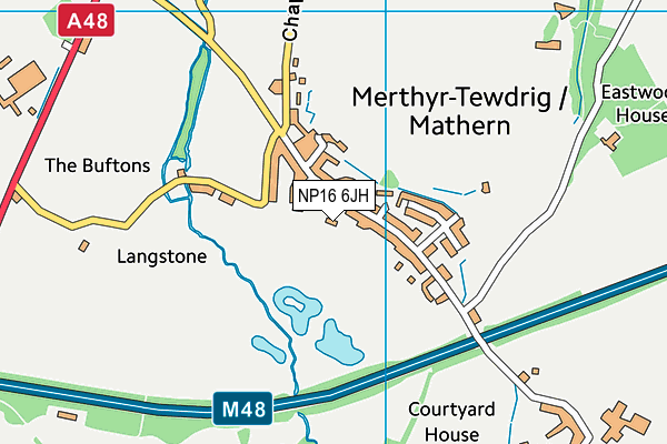 NP16 6JH map - OS VectorMap District (Ordnance Survey)