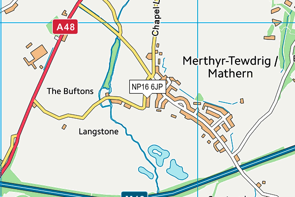 NP16 6JP map - OS VectorMap District (Ordnance Survey)