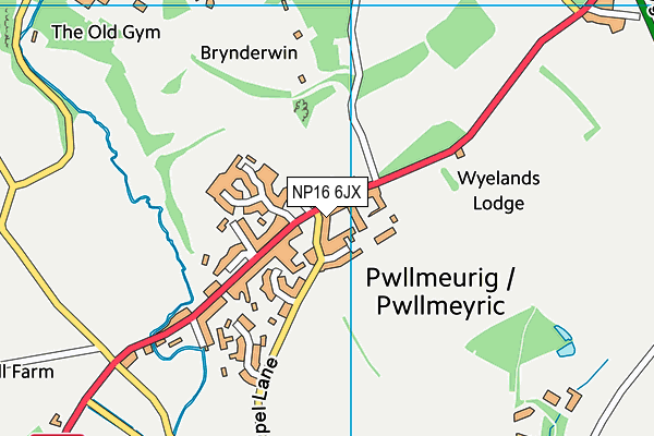 NP16 6JX map - OS VectorMap District (Ordnance Survey)