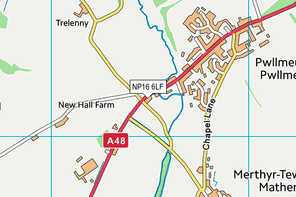 NP16 6LF map - OS VectorMap District (Ordnance Survey)