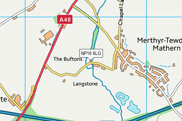 NP16 6LG map - OS VectorMap District (Ordnance Survey)