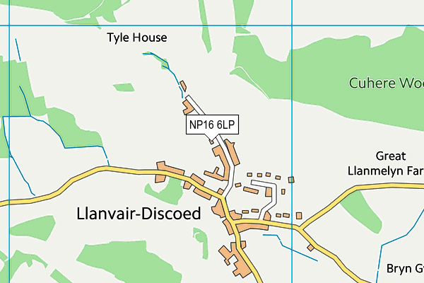 NP16 6LP map - OS VectorMap District (Ordnance Survey)