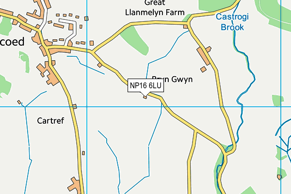 NP16 6LU map - OS VectorMap District (Ordnance Survey)