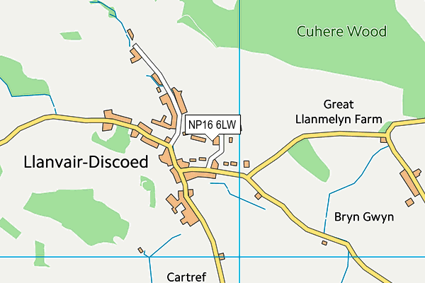 NP16 6LW map - OS VectorMap District (Ordnance Survey)