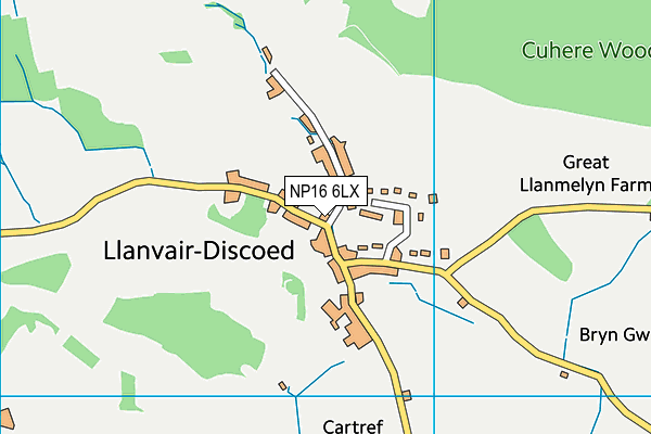 NP16 6LX map - OS VectorMap District (Ordnance Survey)