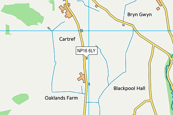 NP16 6LY map - OS VectorMap District (Ordnance Survey)