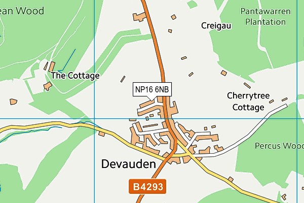 NP16 6NB map - OS VectorMap District (Ordnance Survey)