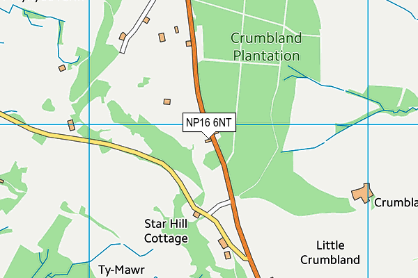 NP16 6NT map - OS VectorMap District (Ordnance Survey)