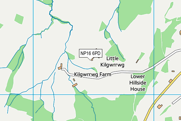 NP16 6PD map - OS VectorMap District (Ordnance Survey)