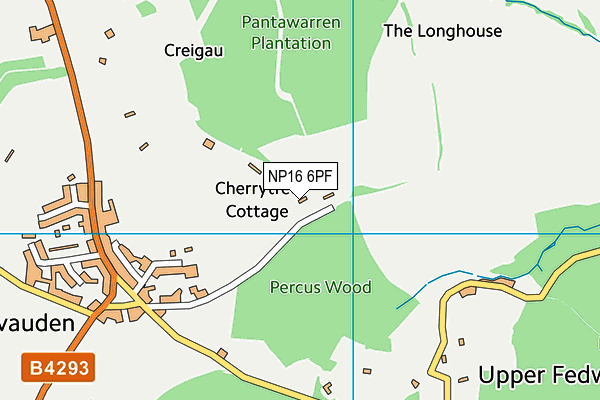 NP16 6PF map - OS VectorMap District (Ordnance Survey)