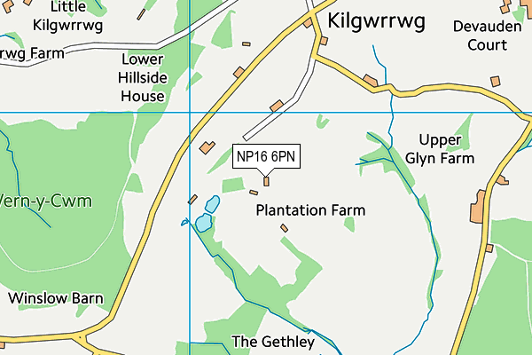 NP16 6PN map - OS VectorMap District (Ordnance Survey)