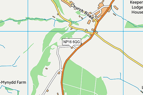 NP16 6QG map - OS VectorMap District (Ordnance Survey)