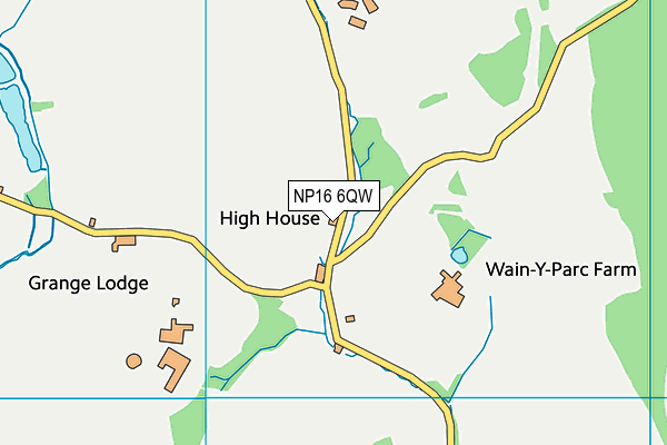 NP16 6QW map - OS VectorMap District (Ordnance Survey)