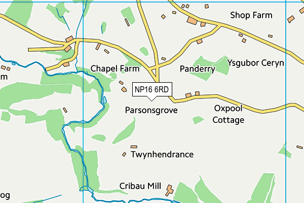 NP16 6RD map - OS VectorMap District (Ordnance Survey)