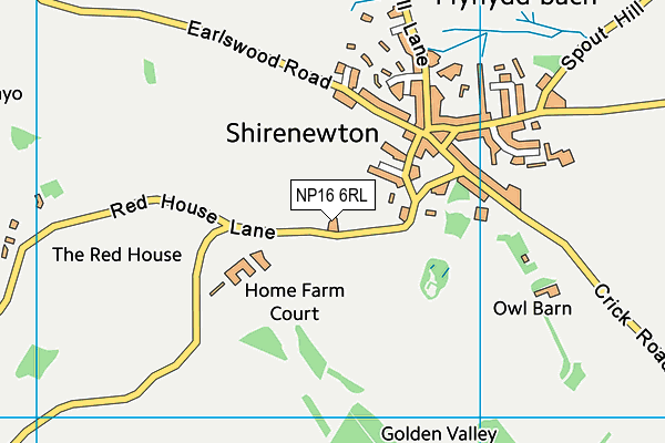 NP16 6RL map - OS VectorMap District (Ordnance Survey)