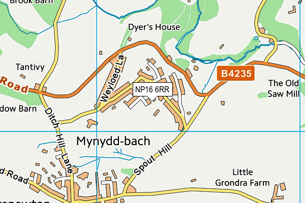 NP16 6RR map - OS VectorMap District (Ordnance Survey)